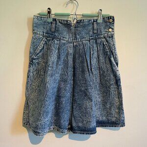 Gitano Express Stonewash Pleated Shorts